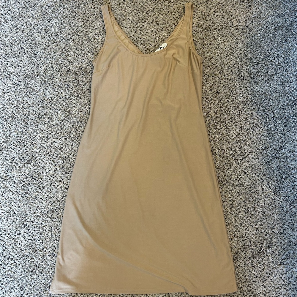 Chic Tan Mini Dress